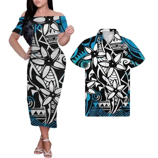 Tribal Print Plus Size Couples Match Clothing