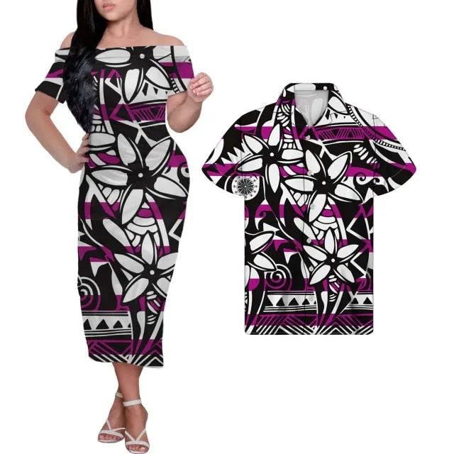 Tribal Print Plus Size Couples Match Clothing