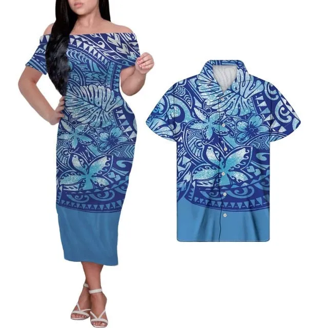 Tribal Print Plus Size Couples Match Clothing