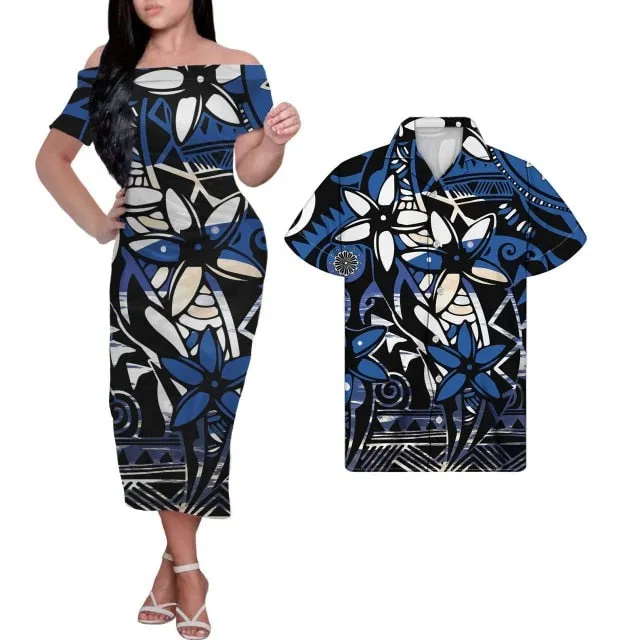 Tribal Print Plus Size Couples Match Clothing