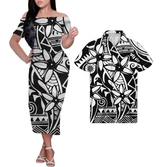 Tribal Print Plus Size Couples Match Clothing