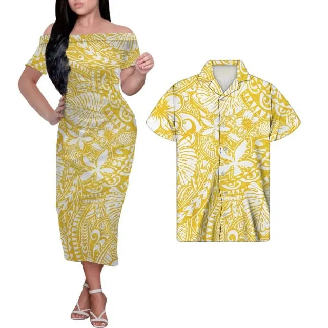 Tribal Print Plus Size Couples Match Clothing