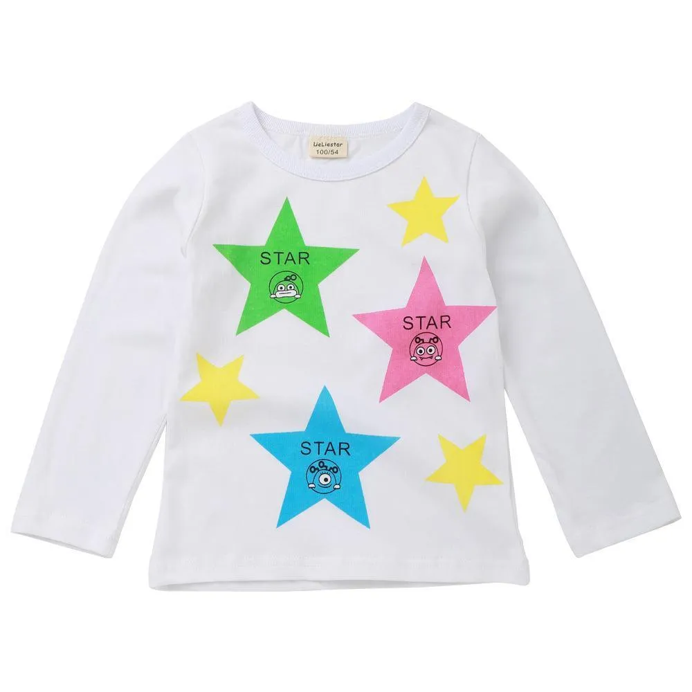 Unisex Cartoon Star Printed Long Sleeve Tops Wholesale