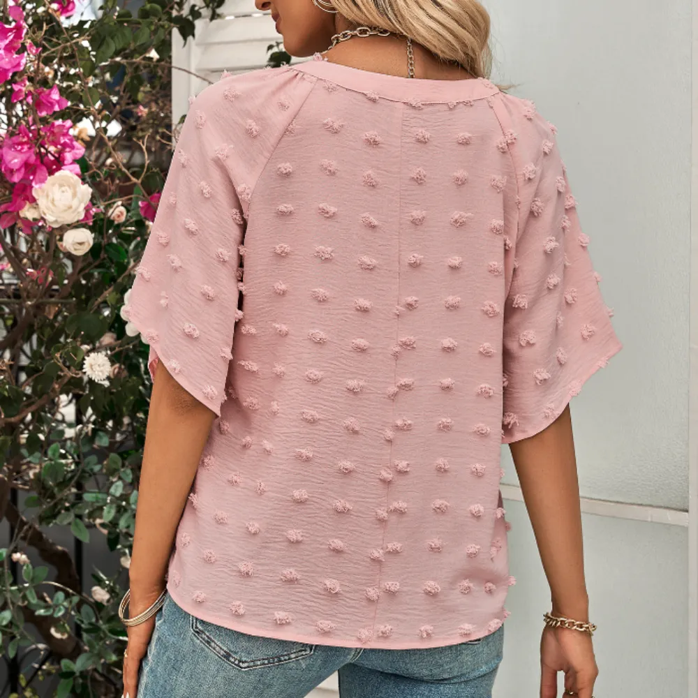 V Neck Batwing Summer Top | CozyCouture®