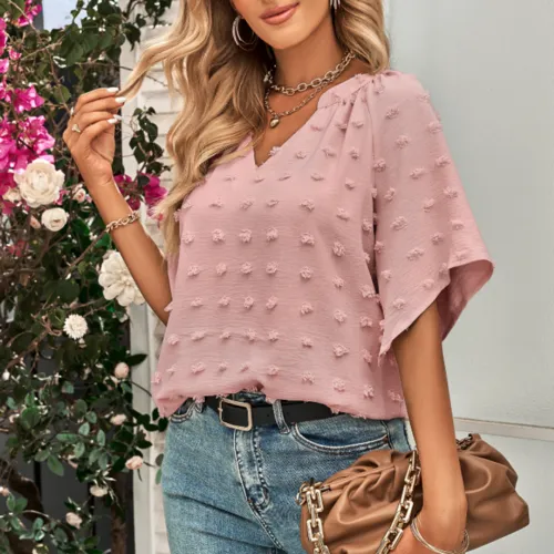 V Neck Batwing Summer Top | CozyCouture®