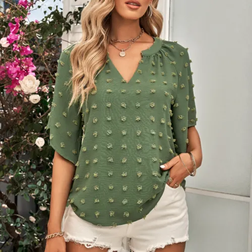 V Neck Batwing Summer Top | CozyCouture®