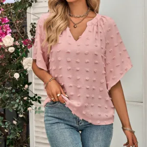 V Neck Batwing Summer Top | CozyCouture®