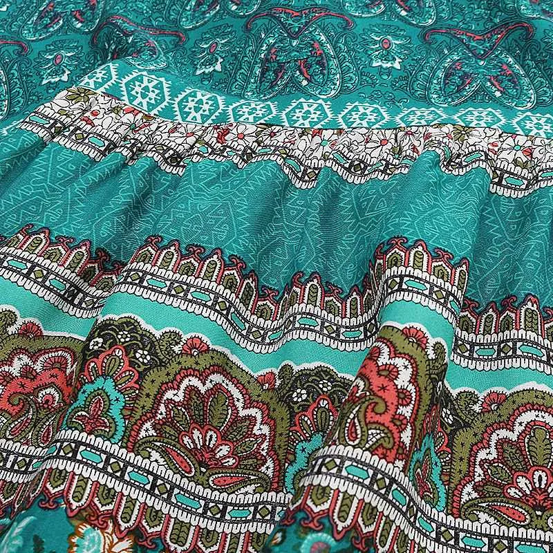 Women Vintage Floral Print Party Mini Dress