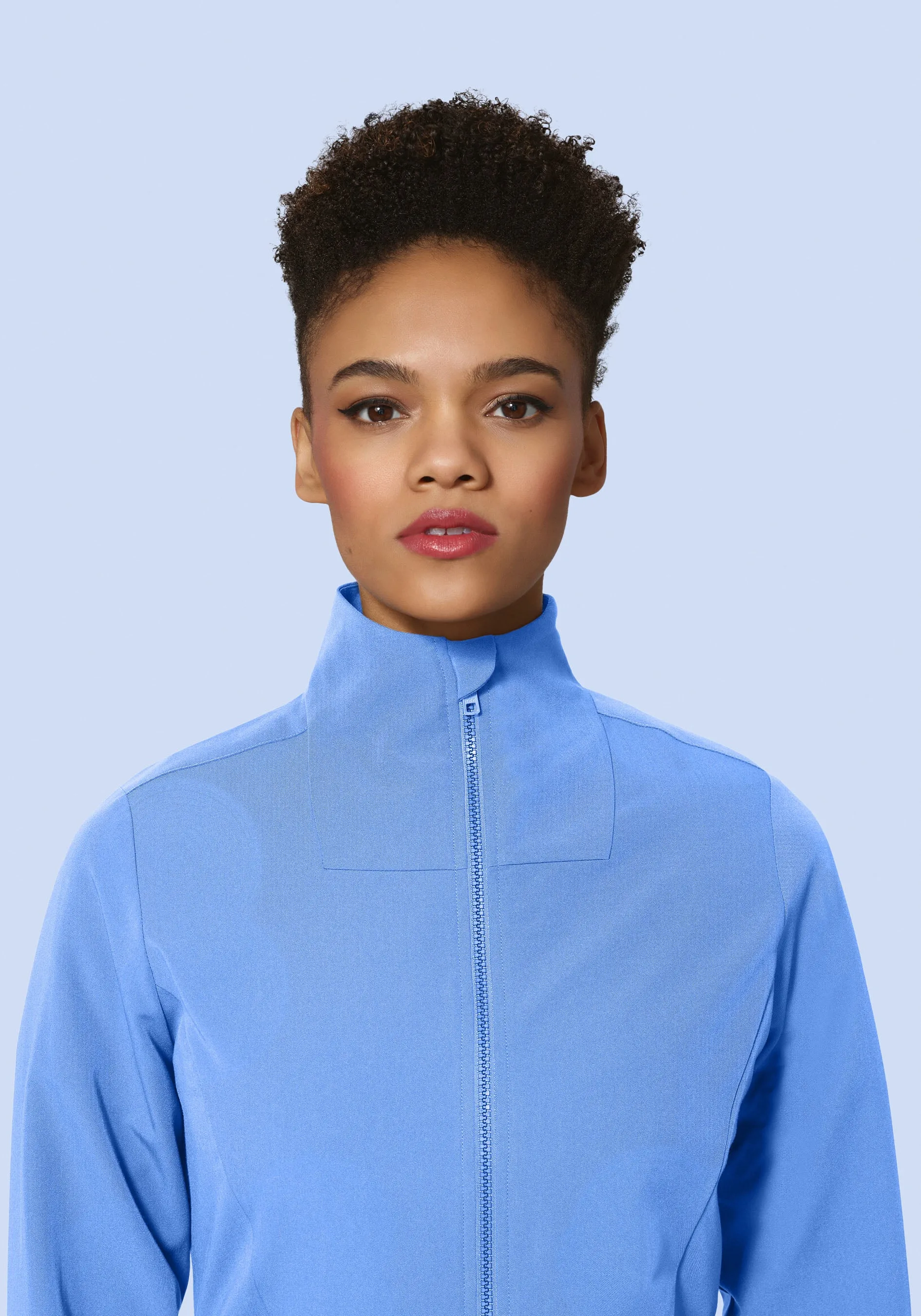 Women's Modern Scrub Jacket Ceil Blue