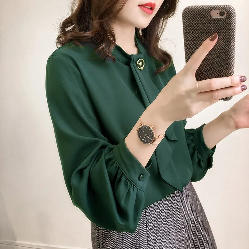 Women’s Stylish Blouse Top with Loose Puff Sleeves