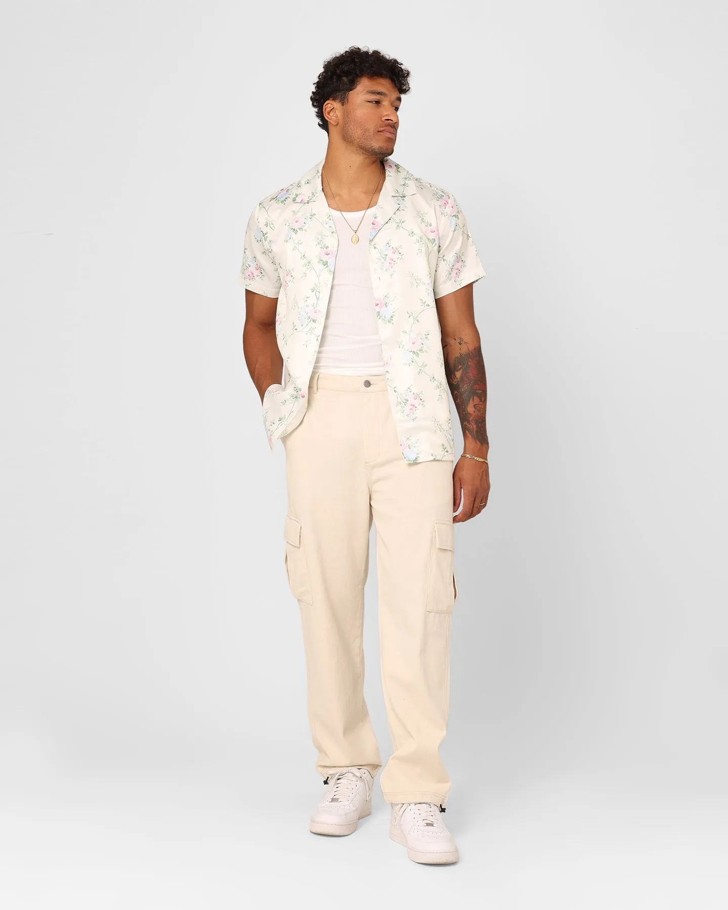 XXIII Anthony Button Up Shirt Cream/Blue/Pink