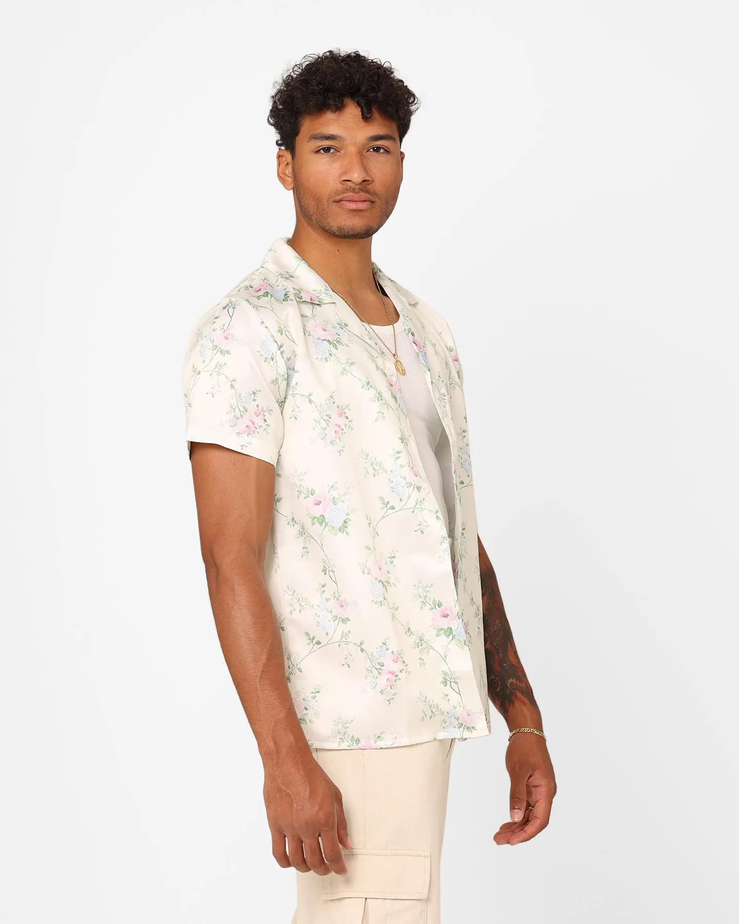 XXIII Anthony Button Up Shirt Cream/Blue/Pink